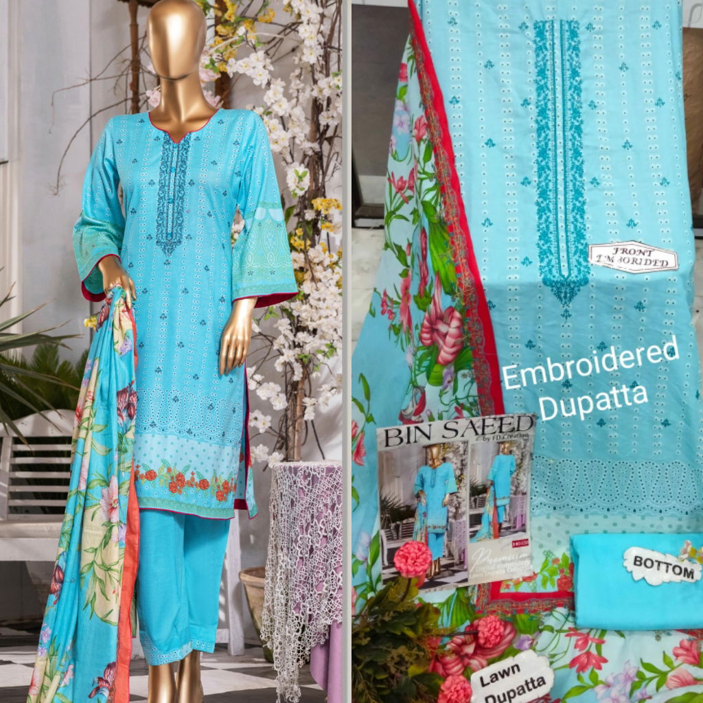 Bin Saeed Vol 1 Wholesale Karachi Cotton Dress Material Catalog
